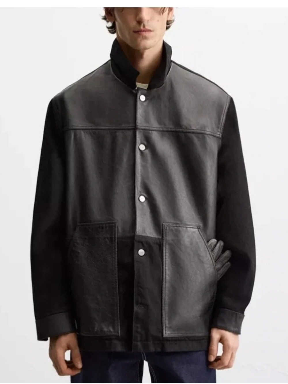 ZARA MEN genuine leather jacket size S